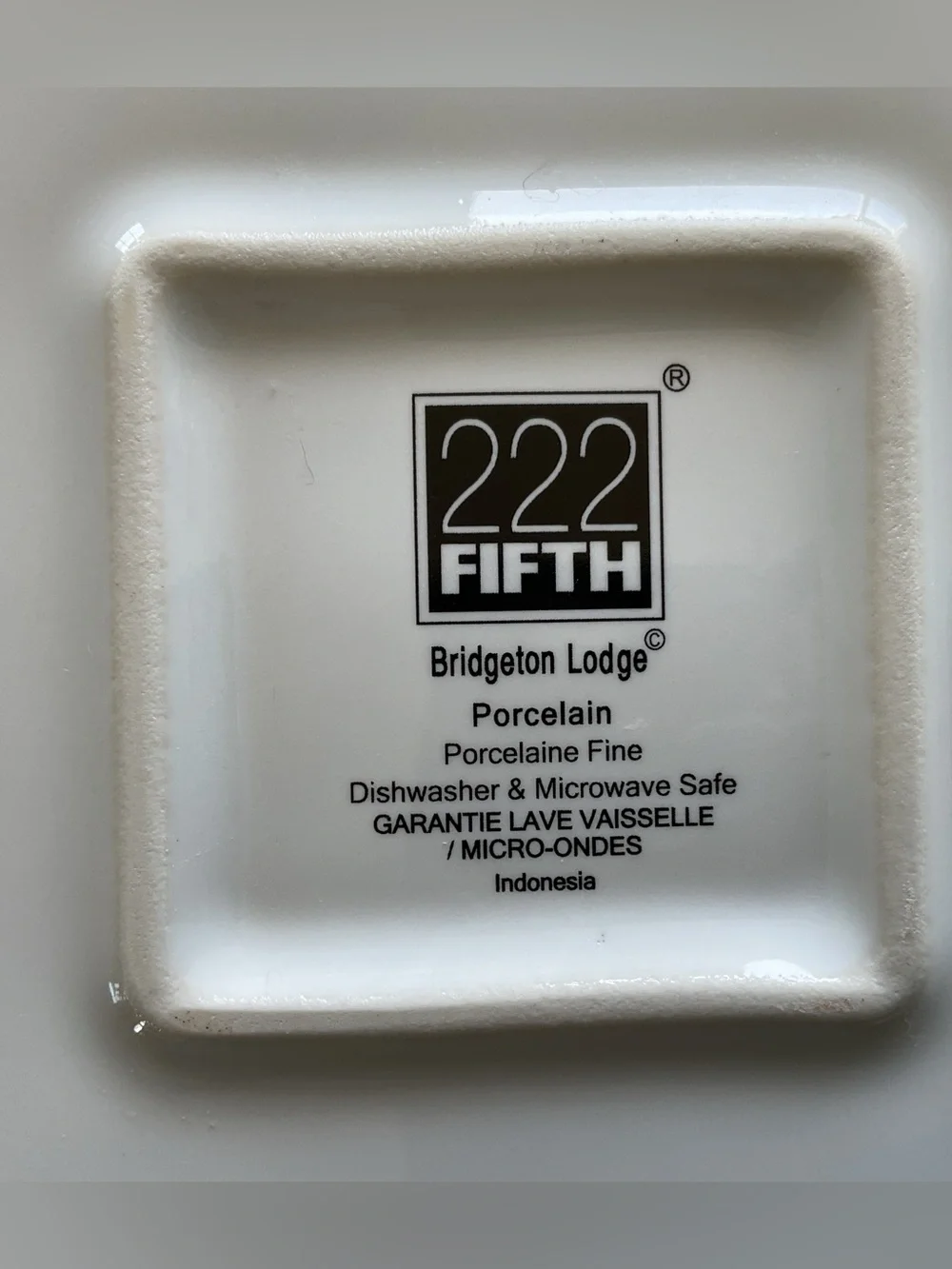 222 Fifth Bridgetown Lodge Rustic Cabin Christmas 10-3/4” Square Plate/Tray